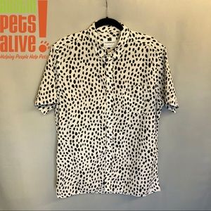 Topman Polkadot Button Down